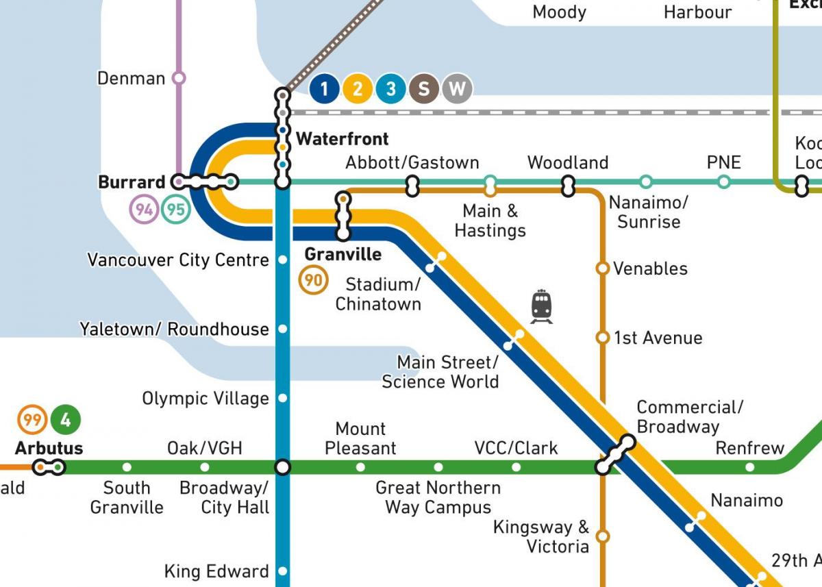 Karta över burrard station