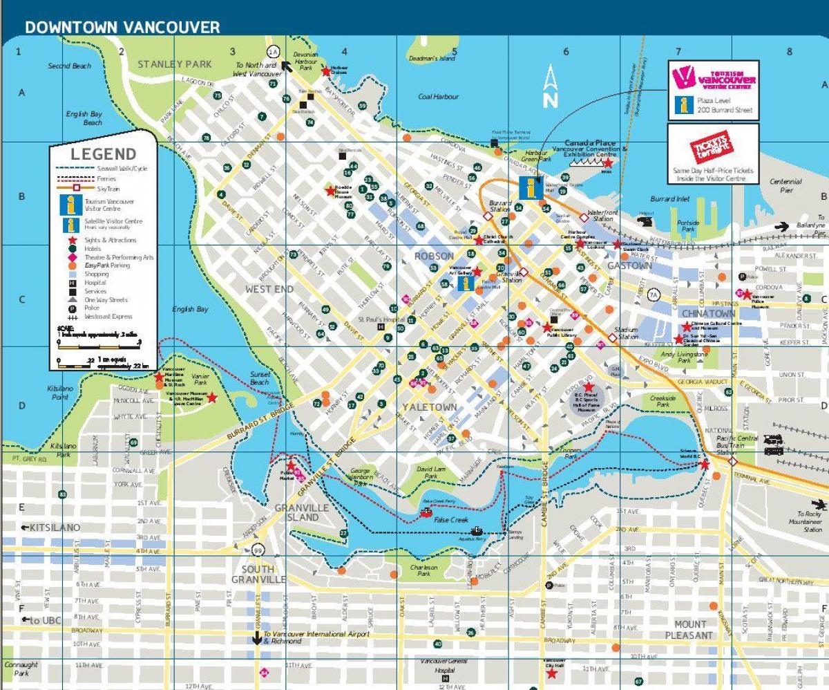 street karta över centrala vancouver bc