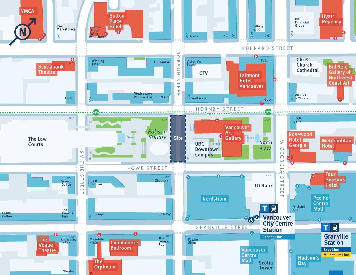 karta över robson street vancouver