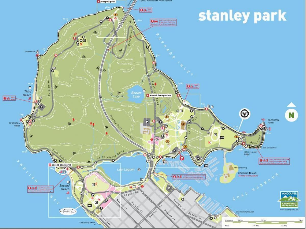 stanley park och bc karta