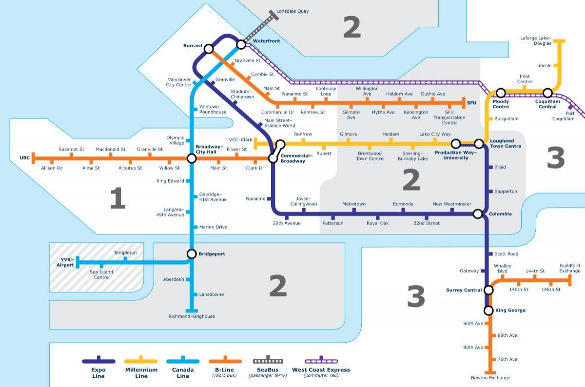 vancouver bc kollektivtrafik karta