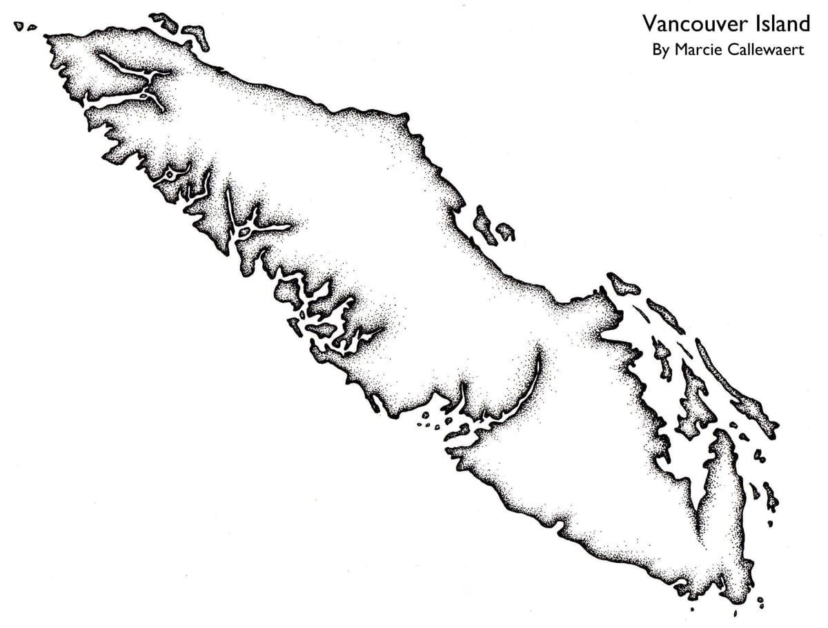 Karta över vancouver island översikt