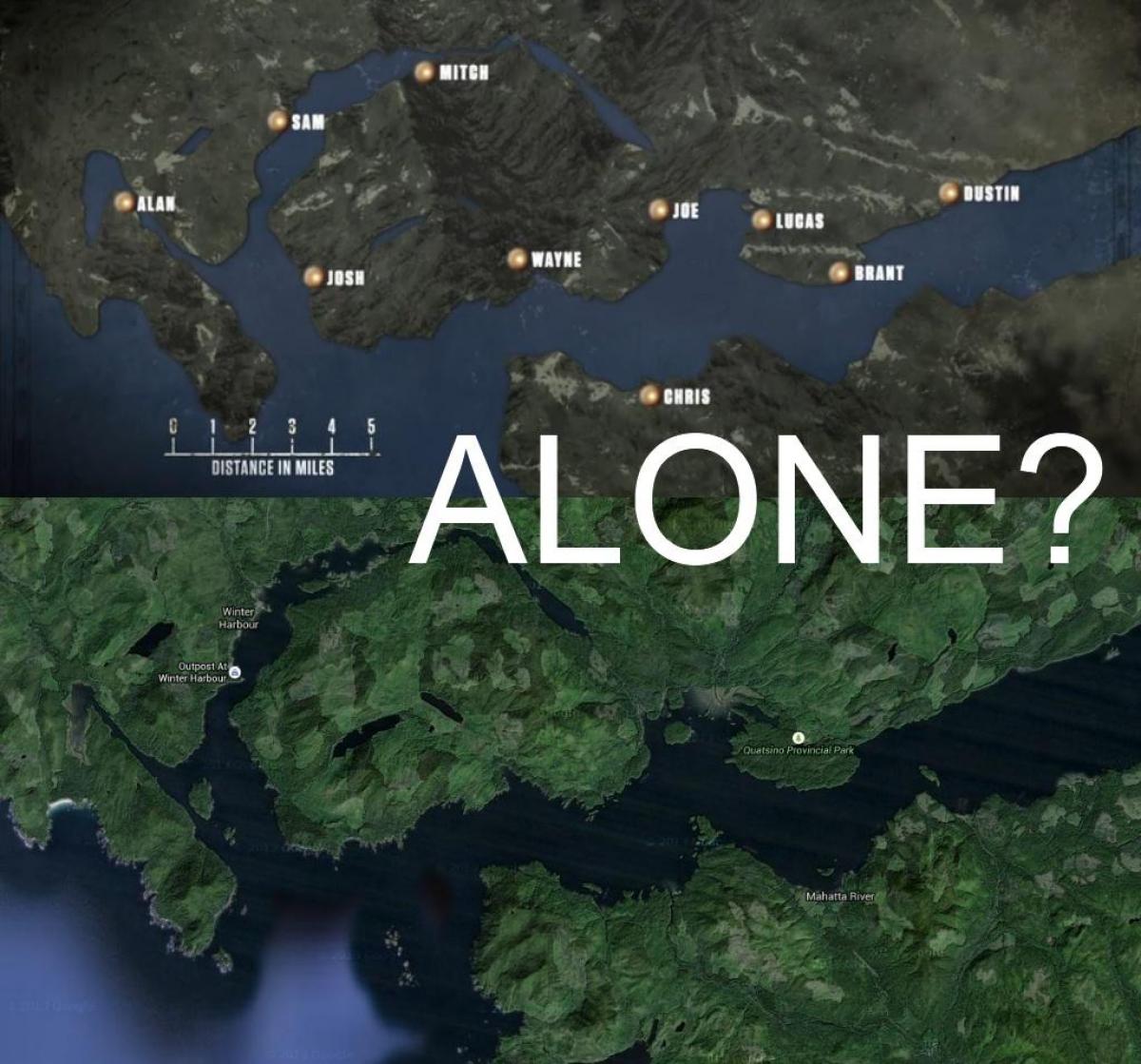 Karta över vancouver island ensam