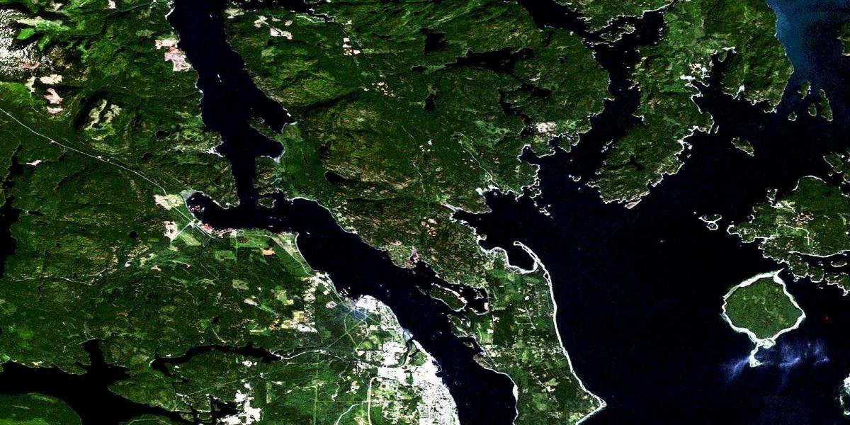 Karta över vancouver island satellit -