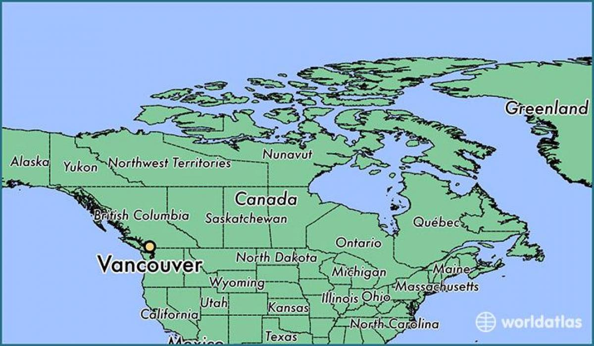 karta över kanada visar vancouver