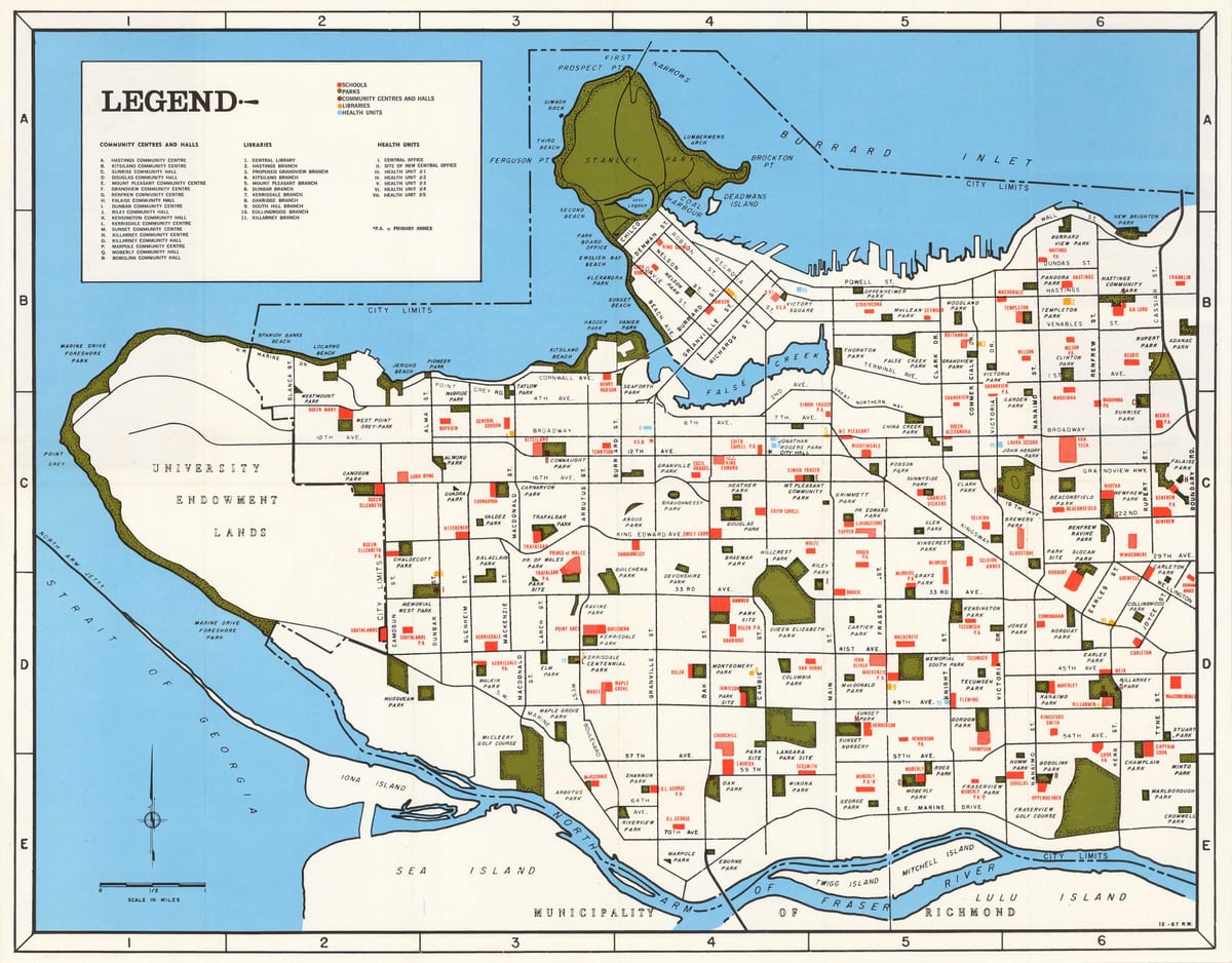 Karta över vancouver gemenskapen