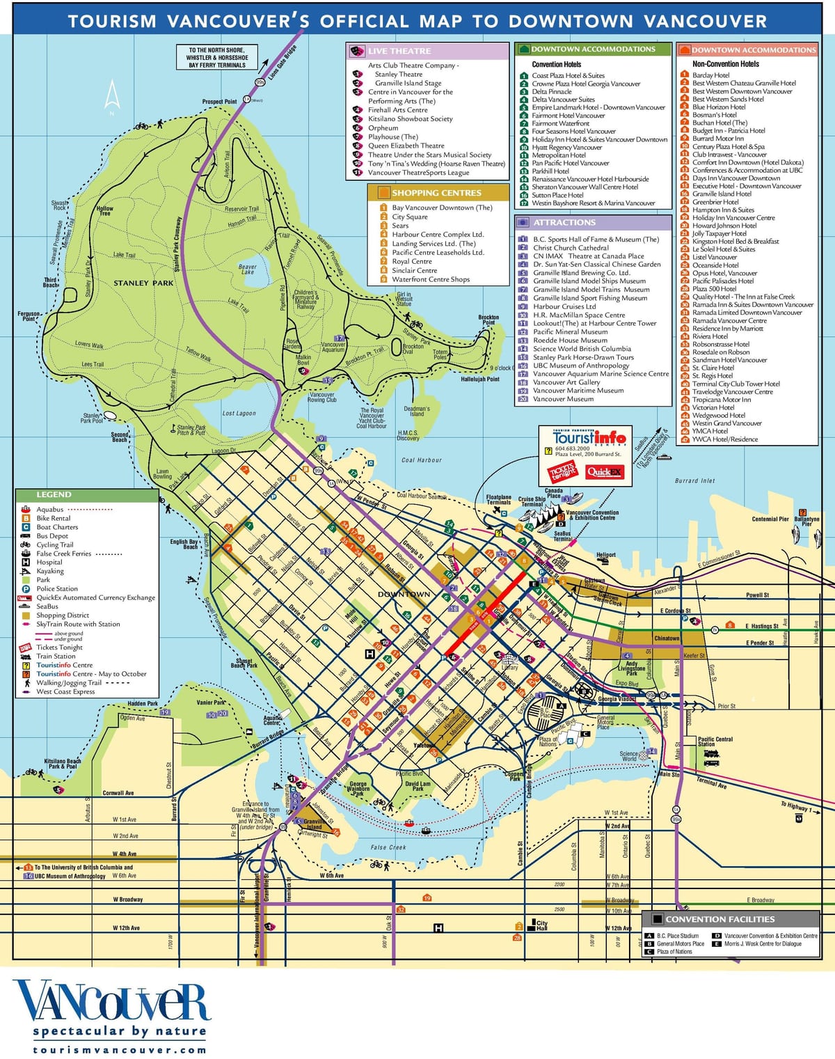 downtown vancouver karta med sevärdheter
