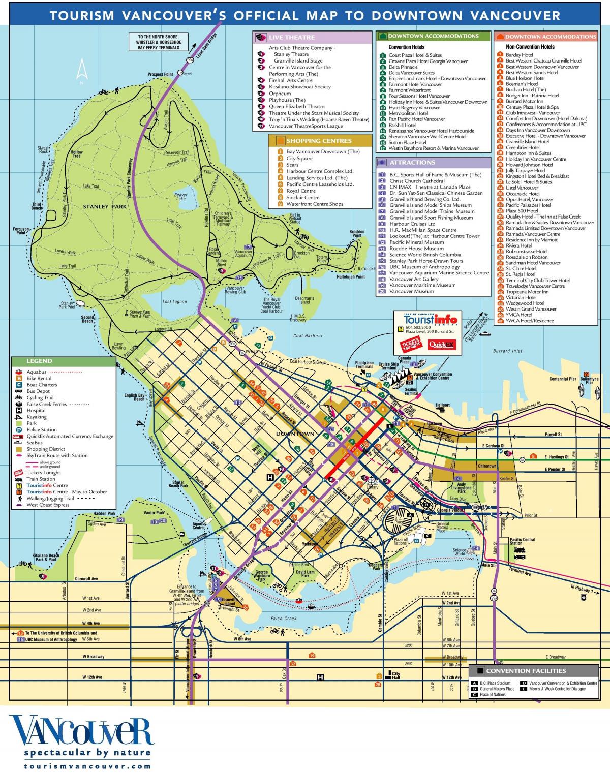downtown vancouver karta med sevärdheter