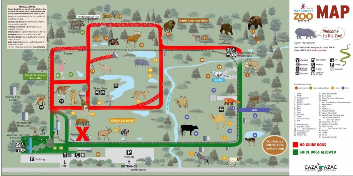 Karta över vancouver zoo