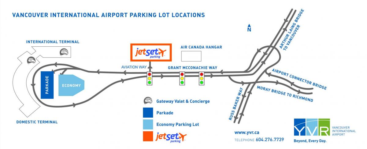 vancouver airport parkering karta