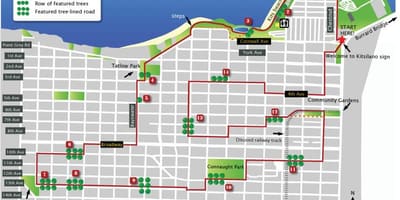 Karta över kitsilano vancouver