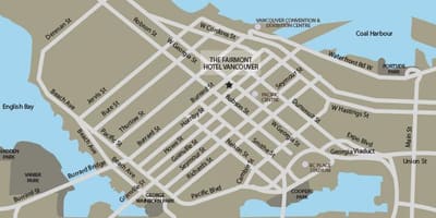 Karta för vägbeskrivning vancouver