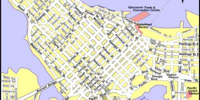Karta över centrala vancouver bc