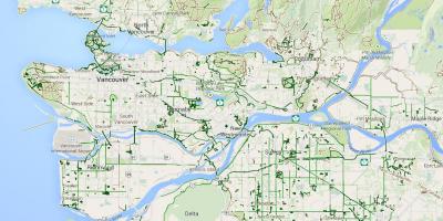 Karta över metro vancouver cykling