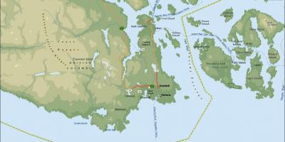 Karta över saanich vancouver island