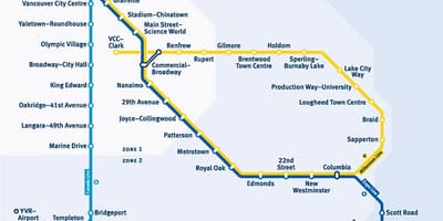 Karta över vancouver bc järnvägsstation