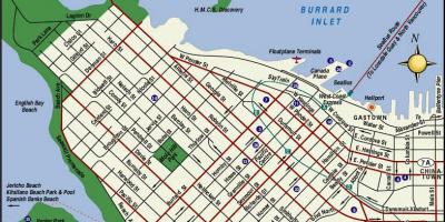 Karta över vancouver city centre