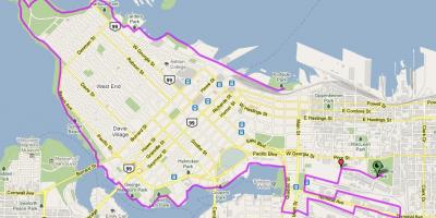 Staden vancouver cykel karta