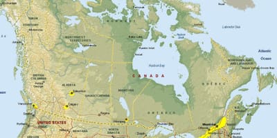 Karta över vancouver gränsövergång