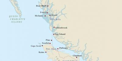 Karta över vancouver island fyrar