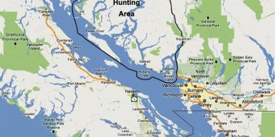 Karta över vancouver island jakt