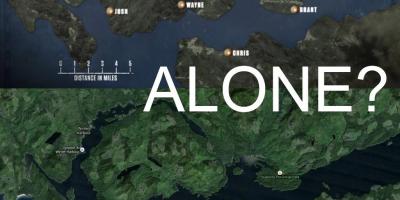Karta över vancouver island ensam