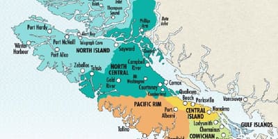 Karta över vancouver island vingårdar