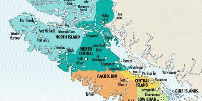 Karta över vancouver island vingårdar