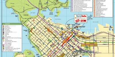 Downtown vancouver karta med sevärdheter