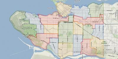 Vancouver skolans styrelse upptagningsområde karta