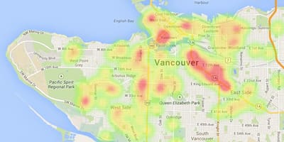 Karta över vancouver värme