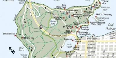 Karta över vedhuggare arch stanley park