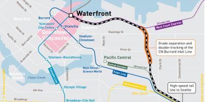 Karta över waterfront station vancouver